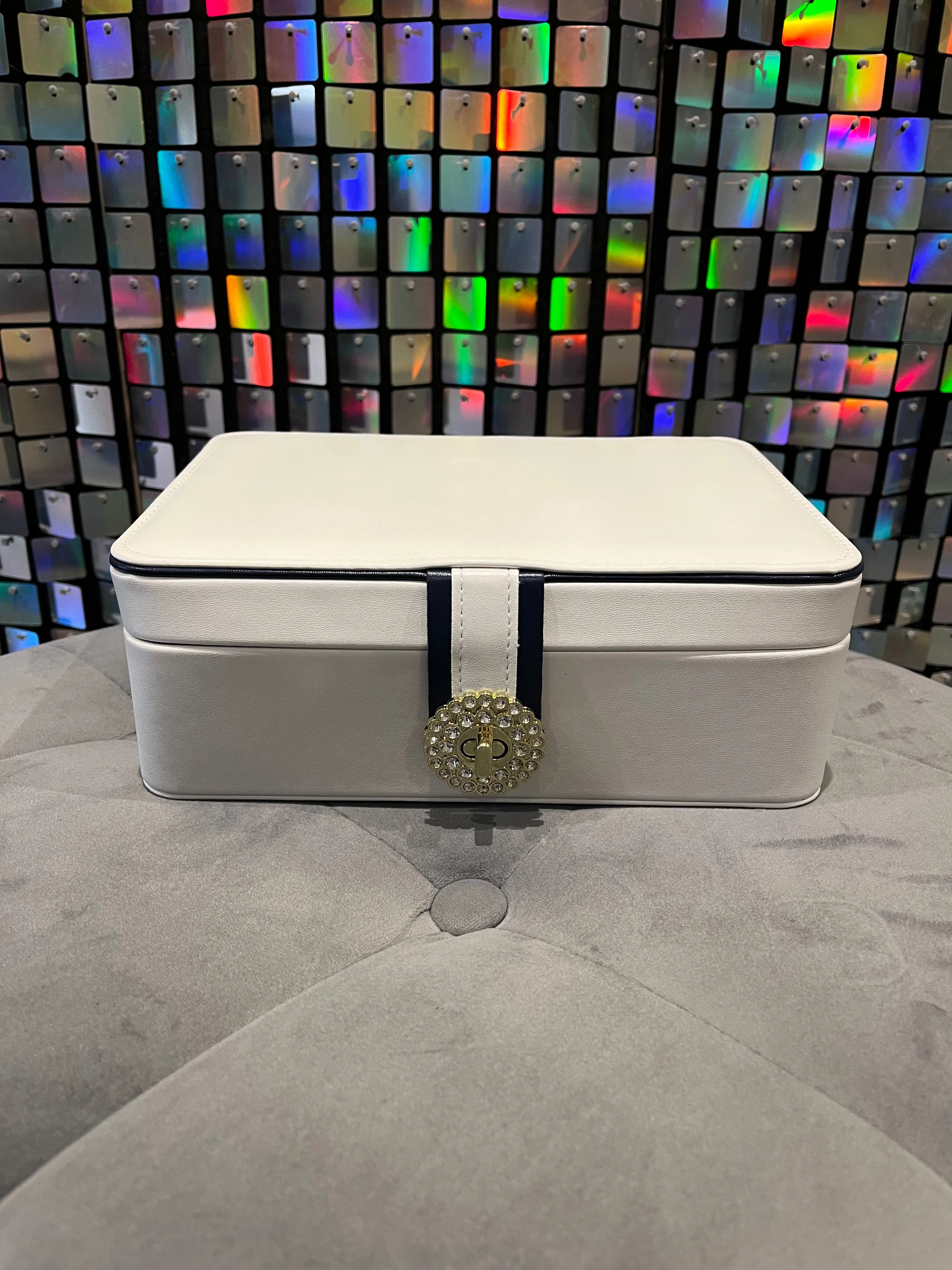 Large Jewellery Box with Embellished closure