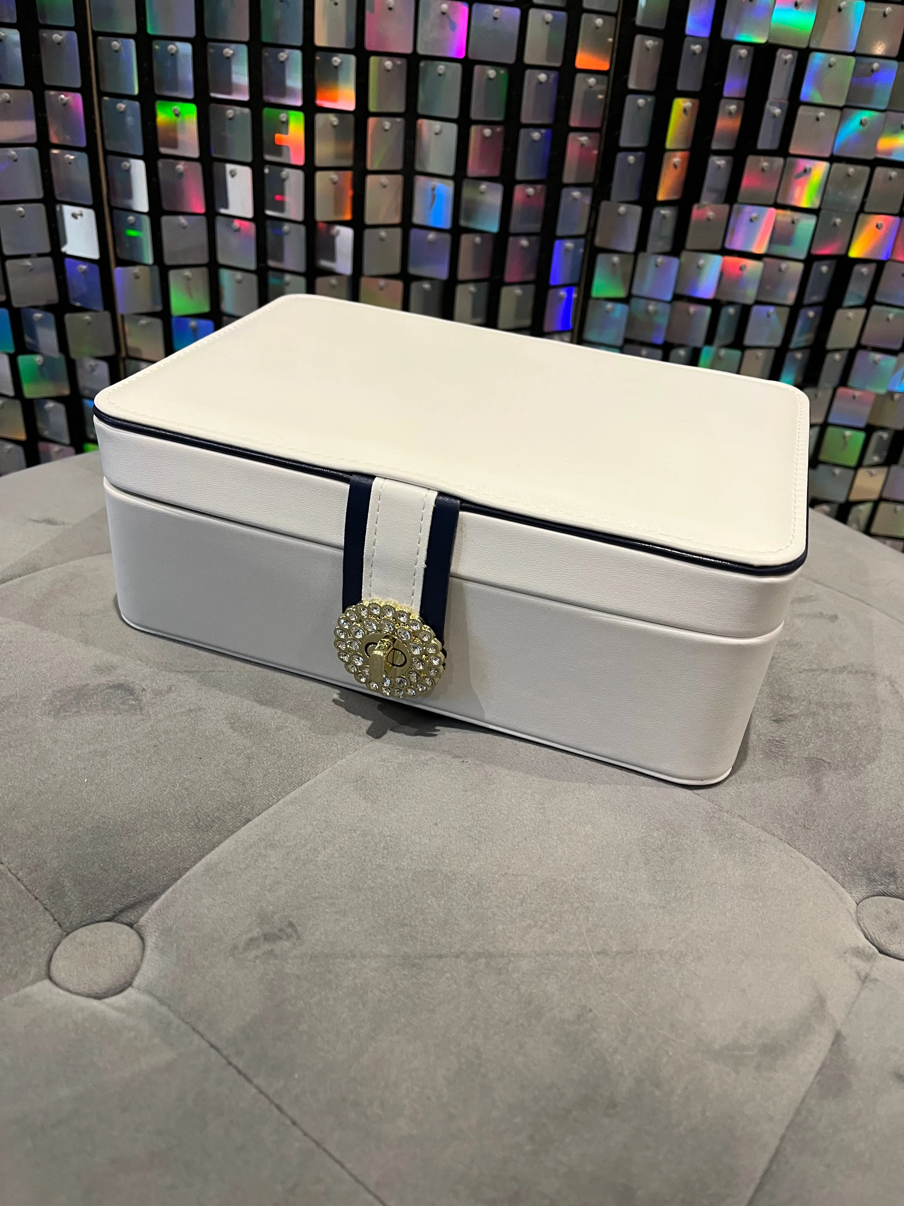 Large Jewellery Box with Embellished closure