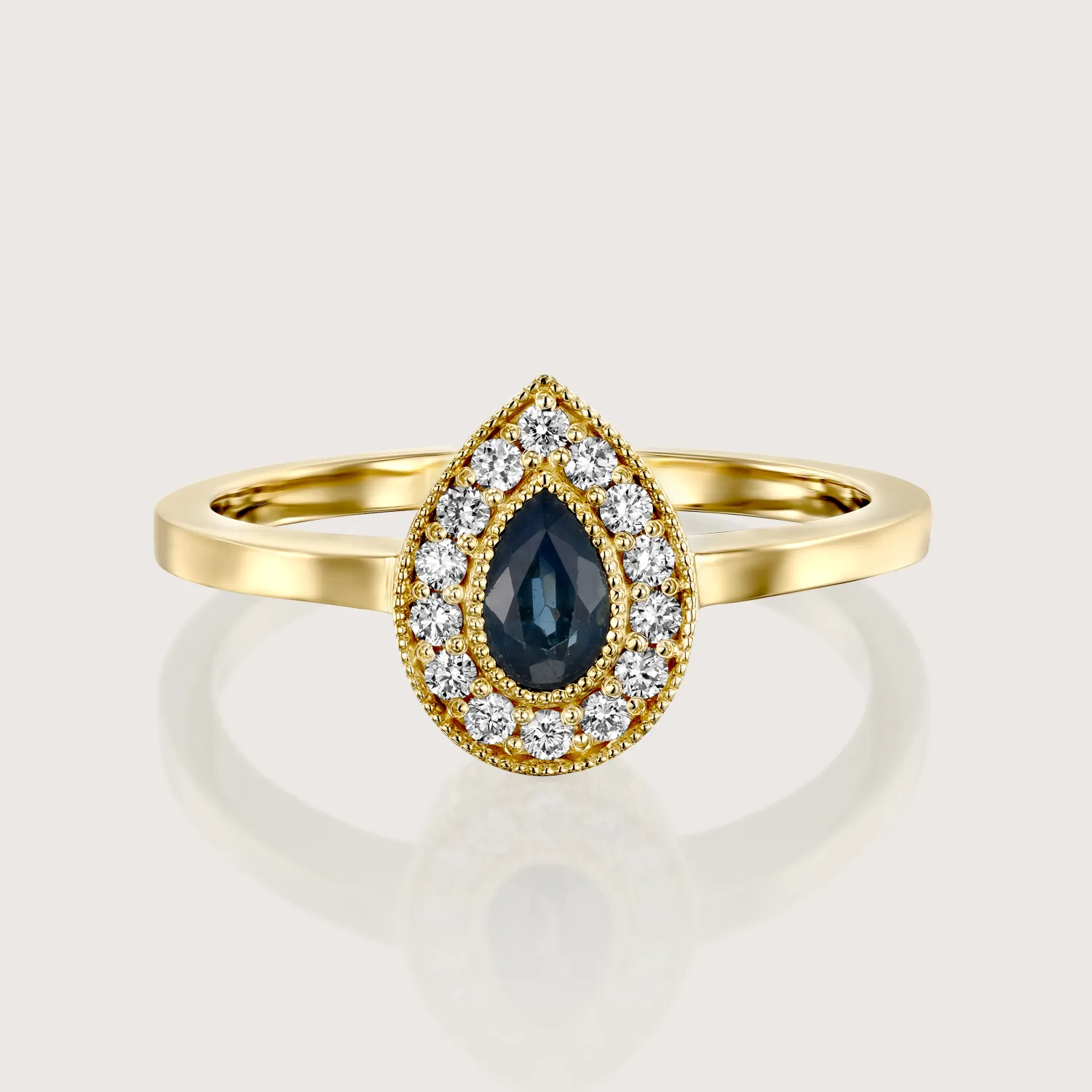 Luna Gold Ring Sapphire & Diamonds