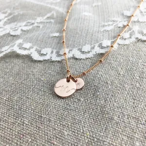 Mama Disc Initial Necklace