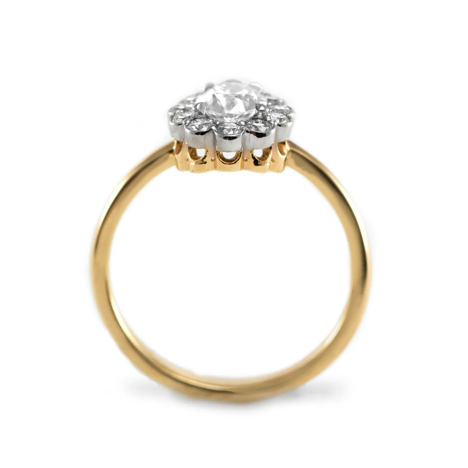 Marie Antoinette Gold Ring White Diamonds