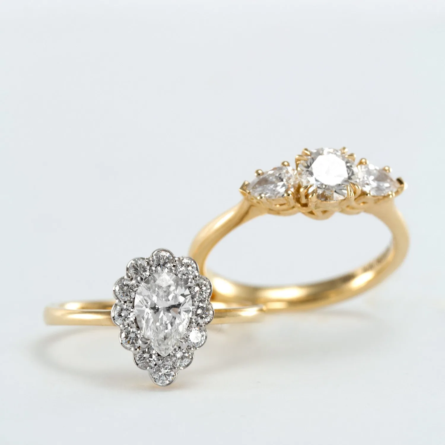 Marie Antoinette Gold Ring White Diamonds