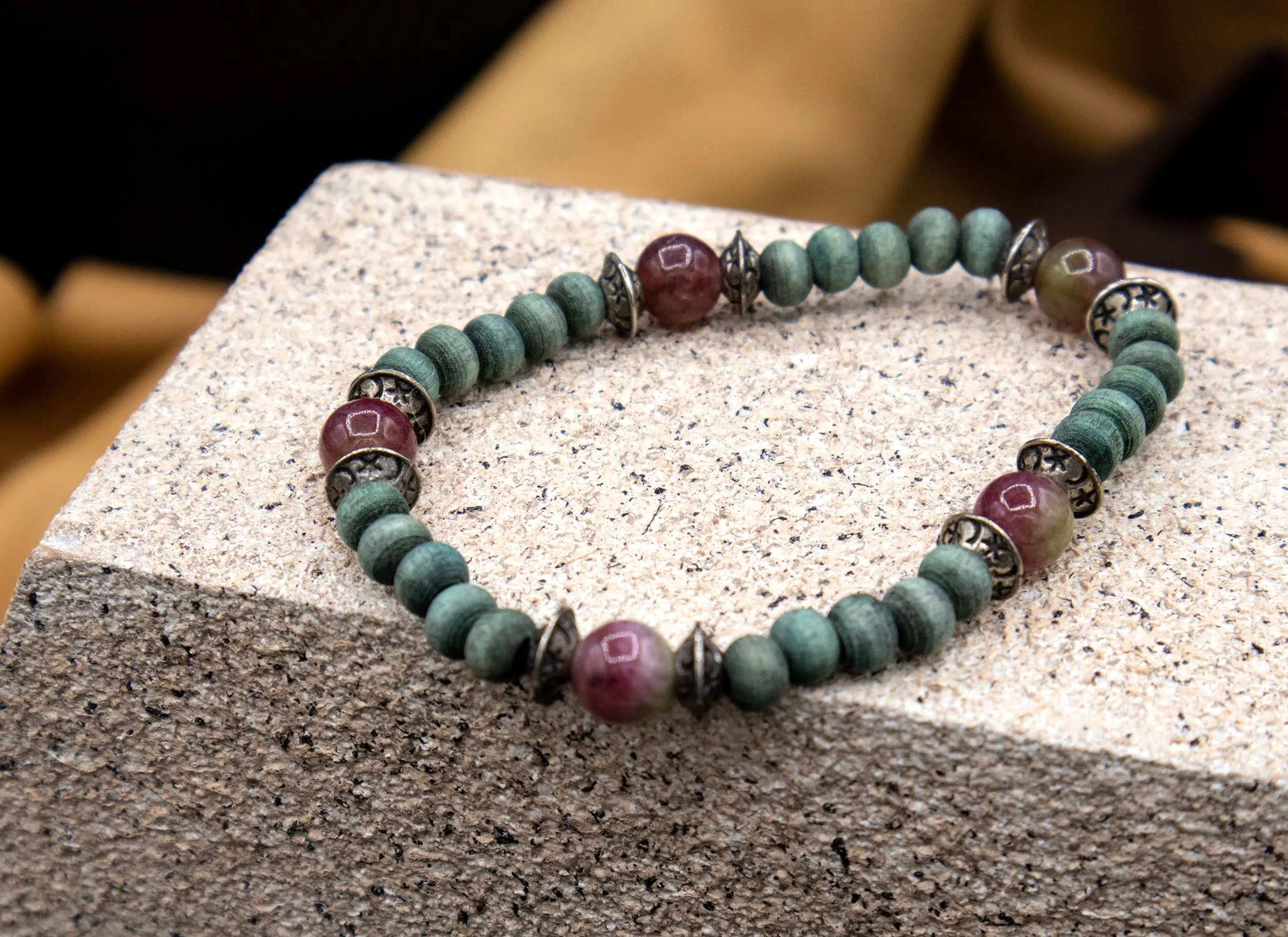 Natural Stone Bracelets by Bobby R. Blue