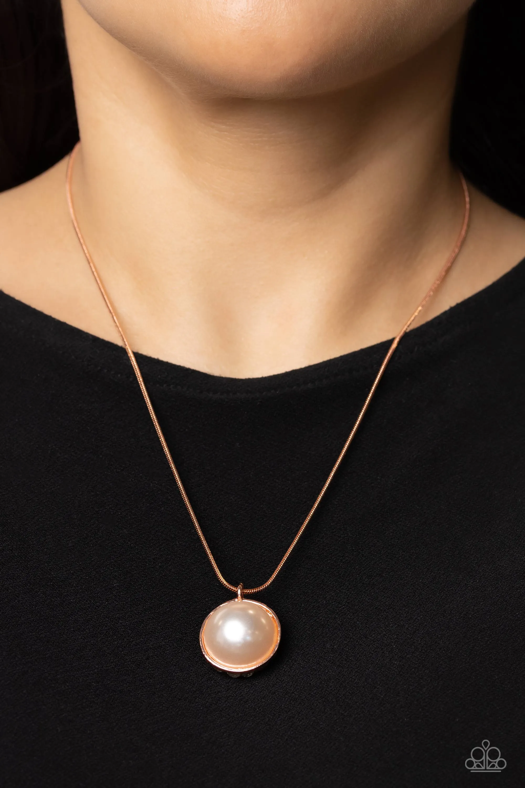 Necklaces Haute Hybrid - Copper Pearl N2393