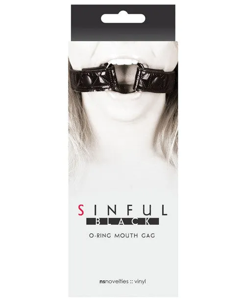 Ns Novelties Sinful O Ring Mouth Gag - Black