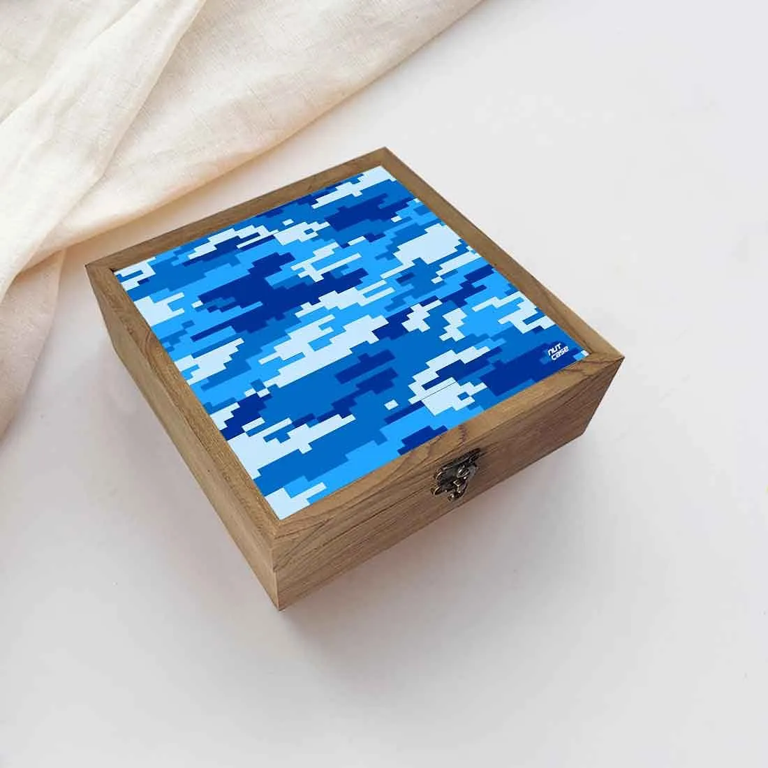 Nutcase Designer Birthday Gift for Wife Special Latest Box - Unique Gifts -8 Bit Camo Blue Navy