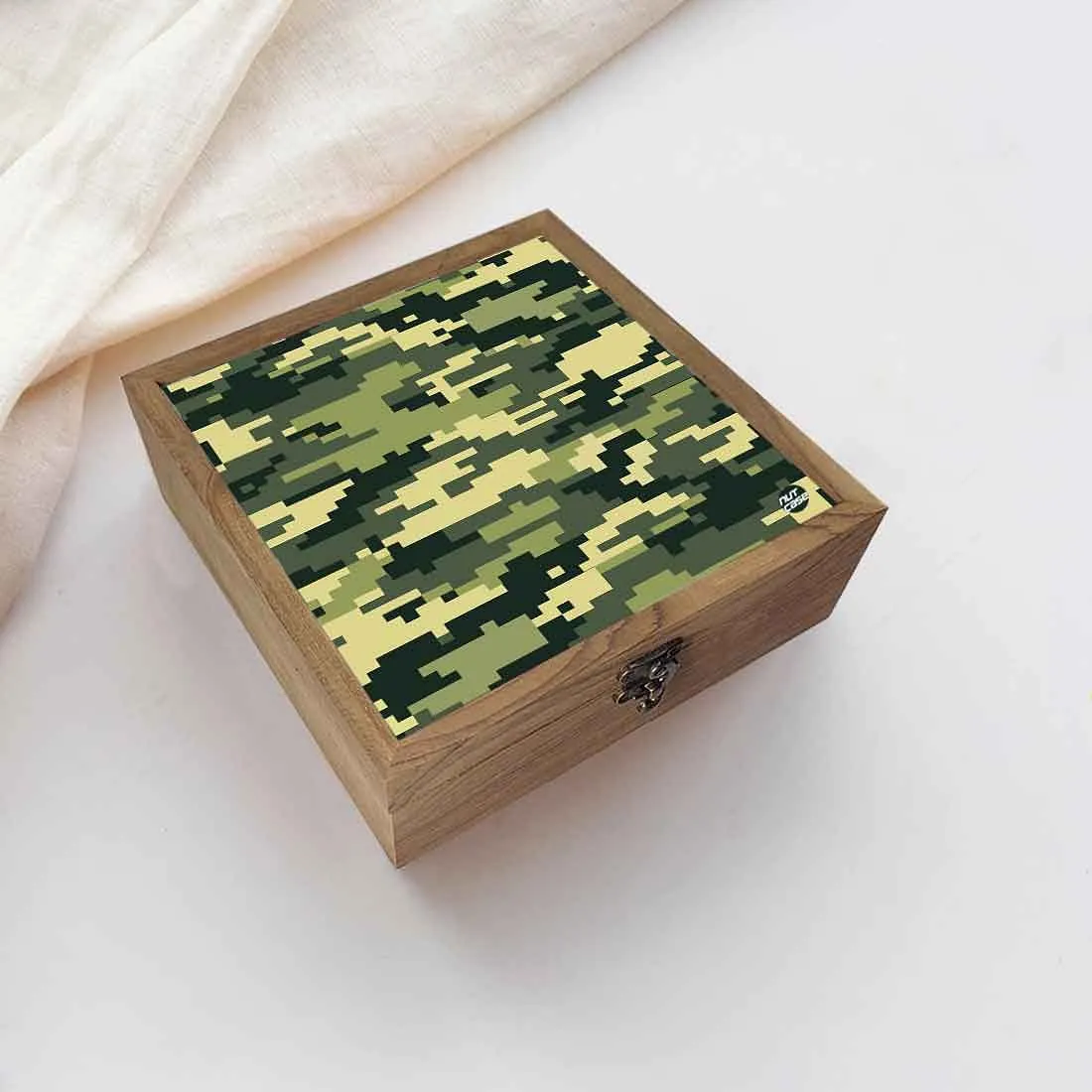 Nutcase Designer Jewellery Box for Wedding  - Unique Gifts -Green Army Camouflage