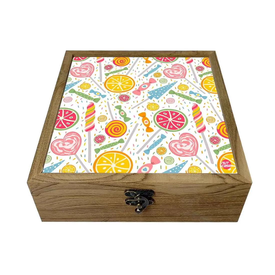 Nutcase Designer Wooden Jewellery Box Organizer  - Unique Gifts -Sweet Candies