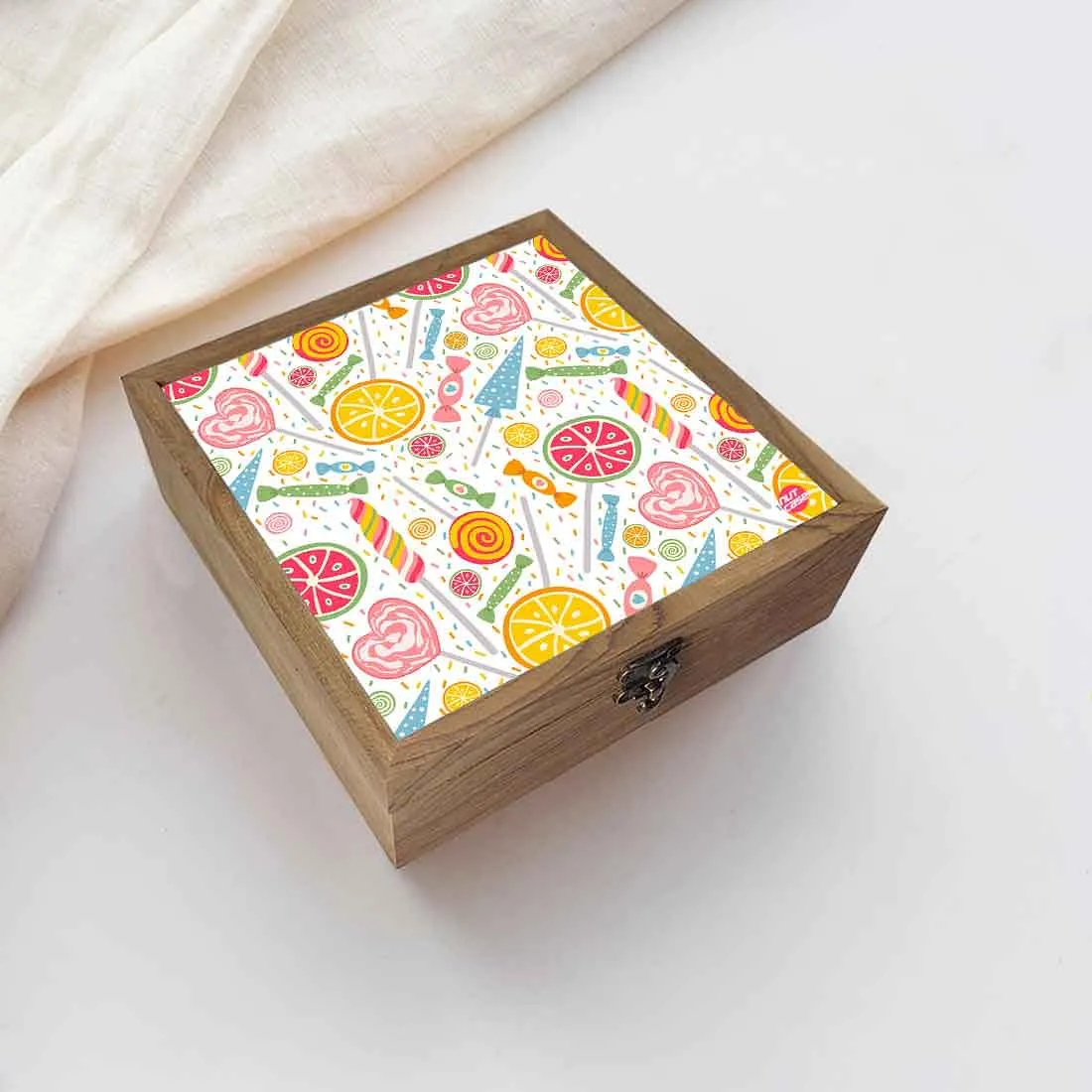 Nutcase Designer Wooden Jewellery Box Organizer  - Unique Gifts -Sweet Candies