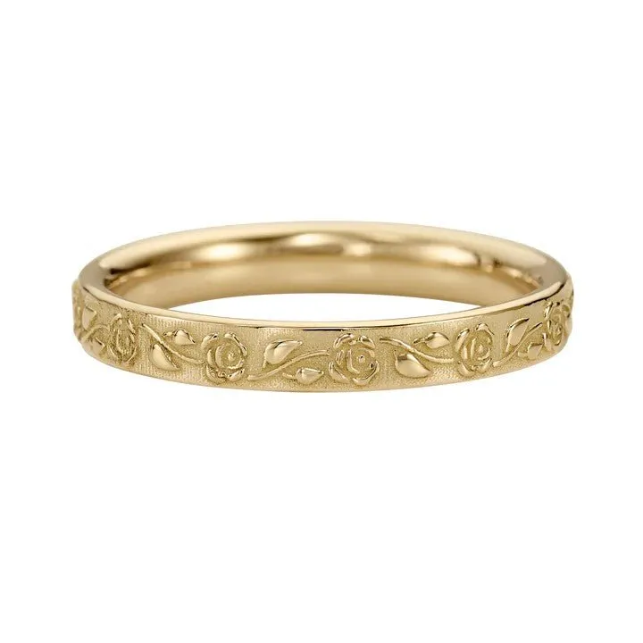 ORDER ONLY: 18K Gold Embossed Rose Ring