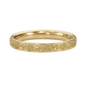 ORDER ONLY: 18K Gold Embossed Rose Ring