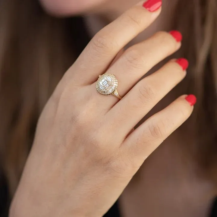 ORDER ONLY: 18K Gold Multi-Shape Diamond Lions Mane Ring