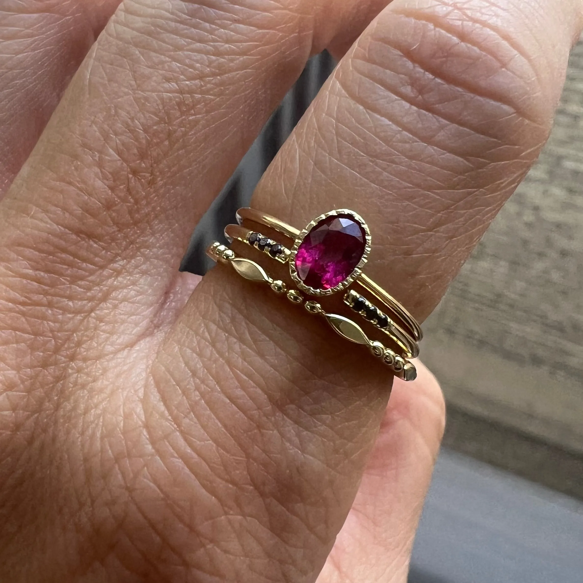 Oval Ruby Wisp Ring