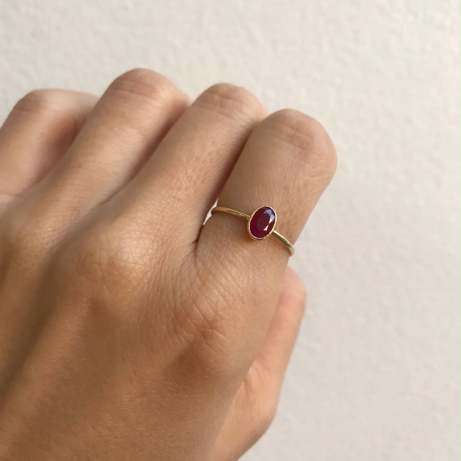 Oval Ruby Wisp Ring