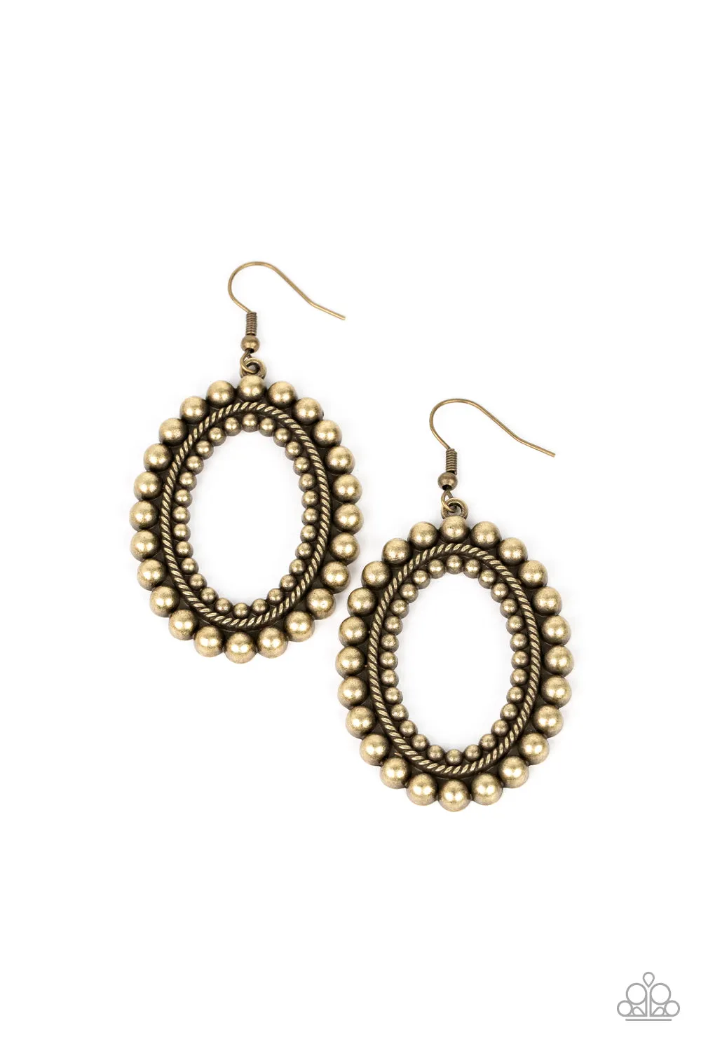 Paparazzi Homestead Hideaway - Brass Earrings