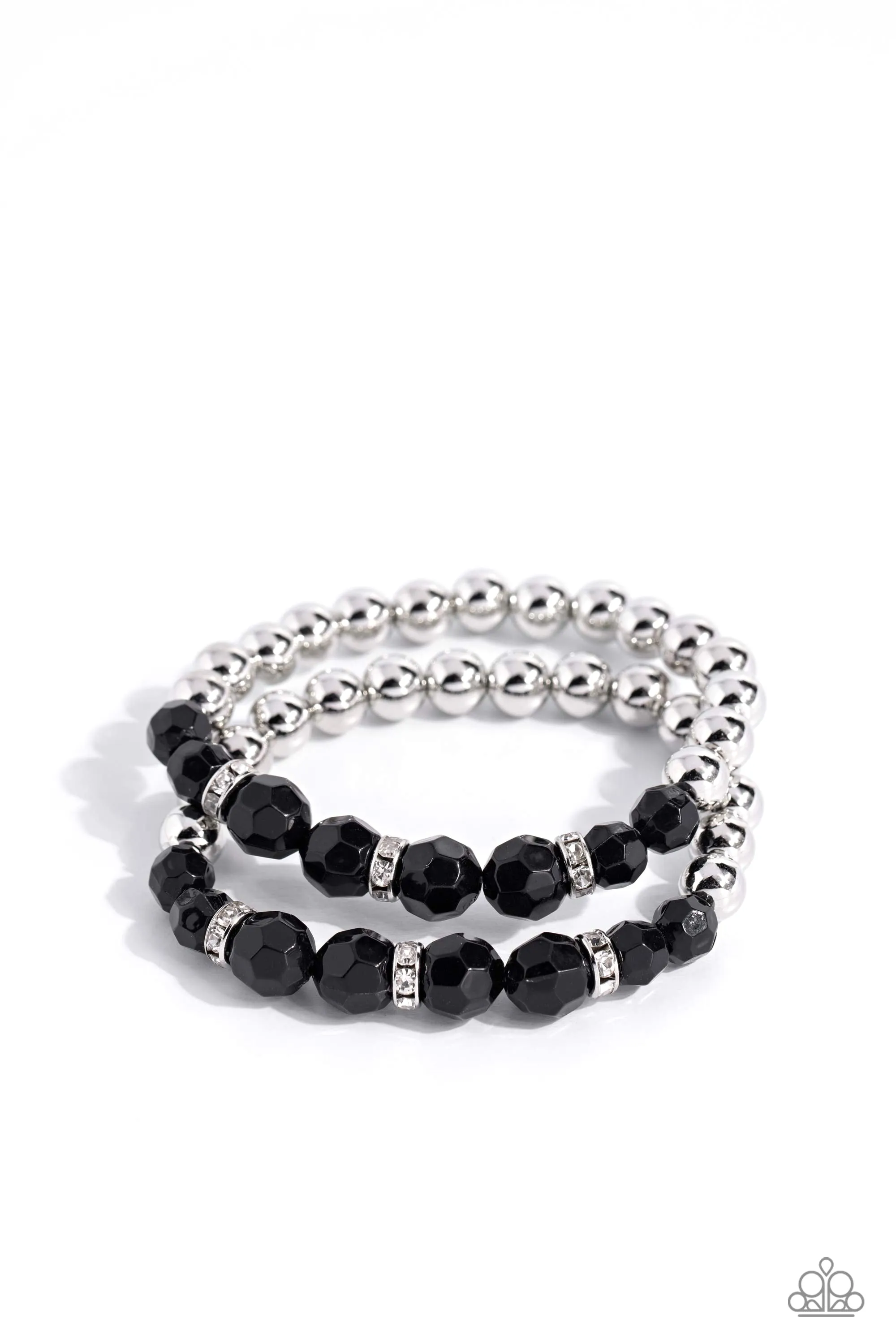 Paparazzi Two by Two Twinkle Black Bracelet