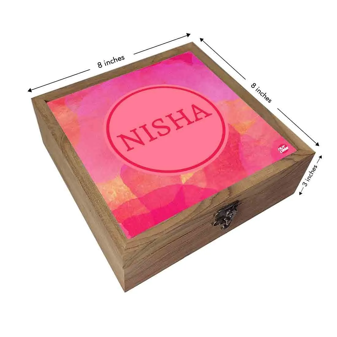 Personalised Jewellery Box for Women-Pink Watercolor