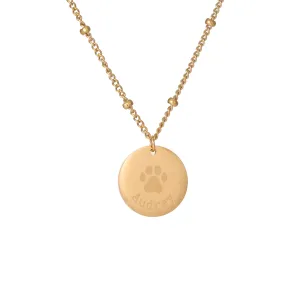 Personalized Paw Print Necklace