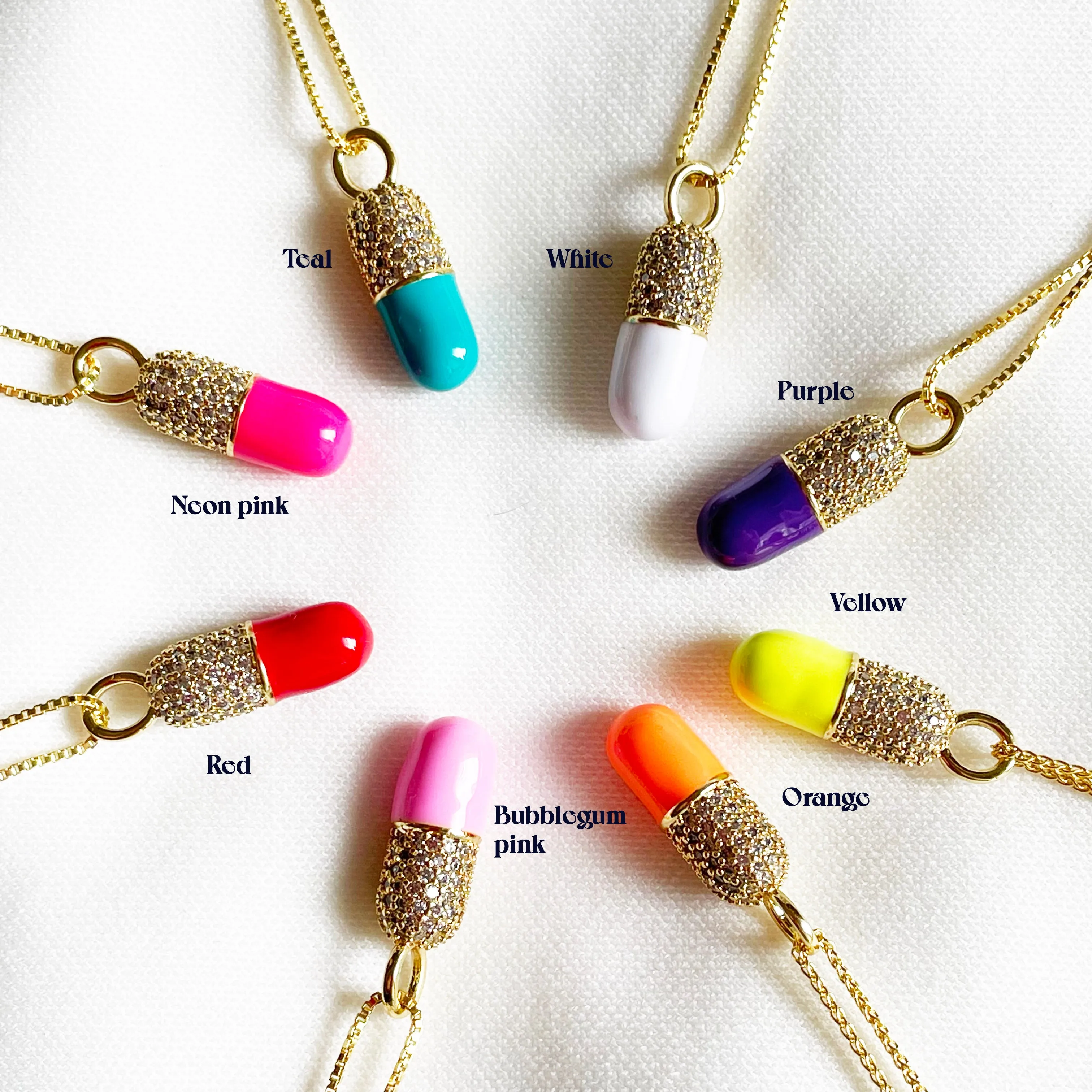 Pill Necklaces | Sparkly Pills