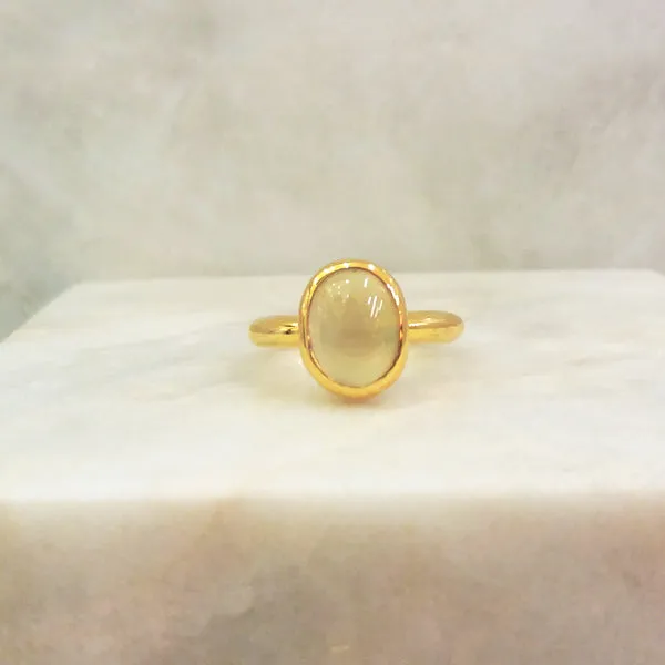 Prehnite Maxi Ring