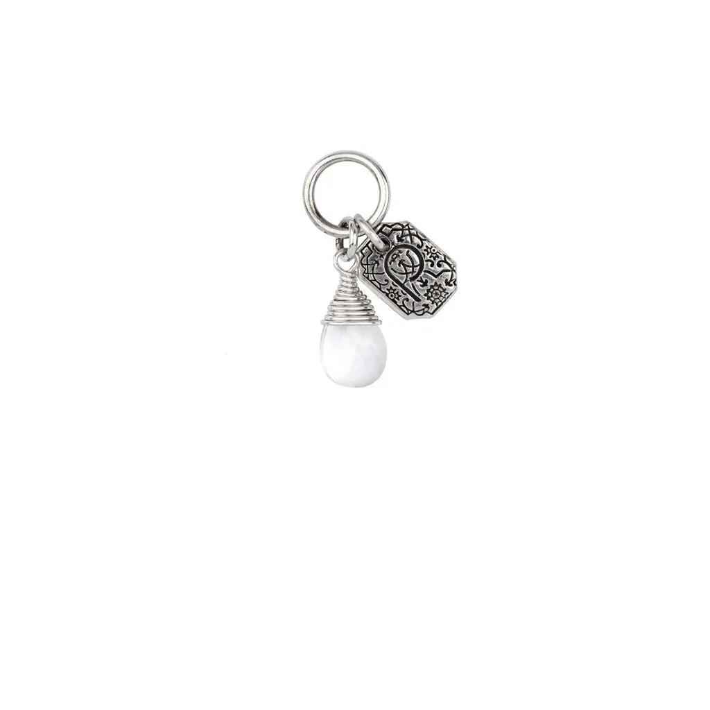 Pyrrha - Serenity Clear Quartz Signature Attraction Charm in Silver