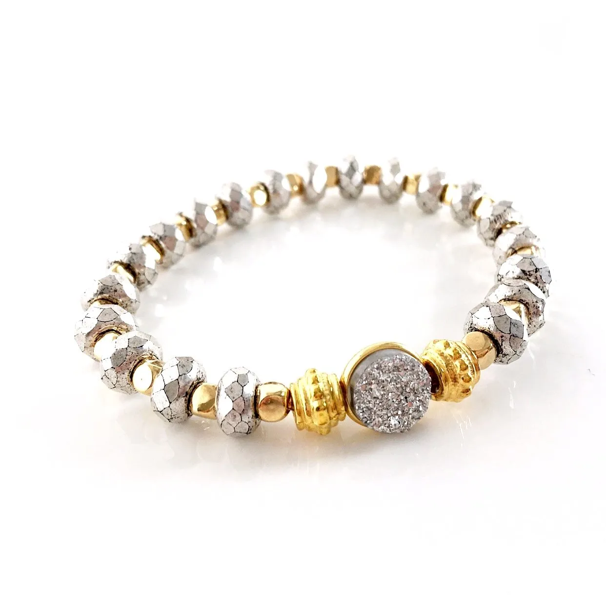 "Druzy Dream" Bracelet (Silver)