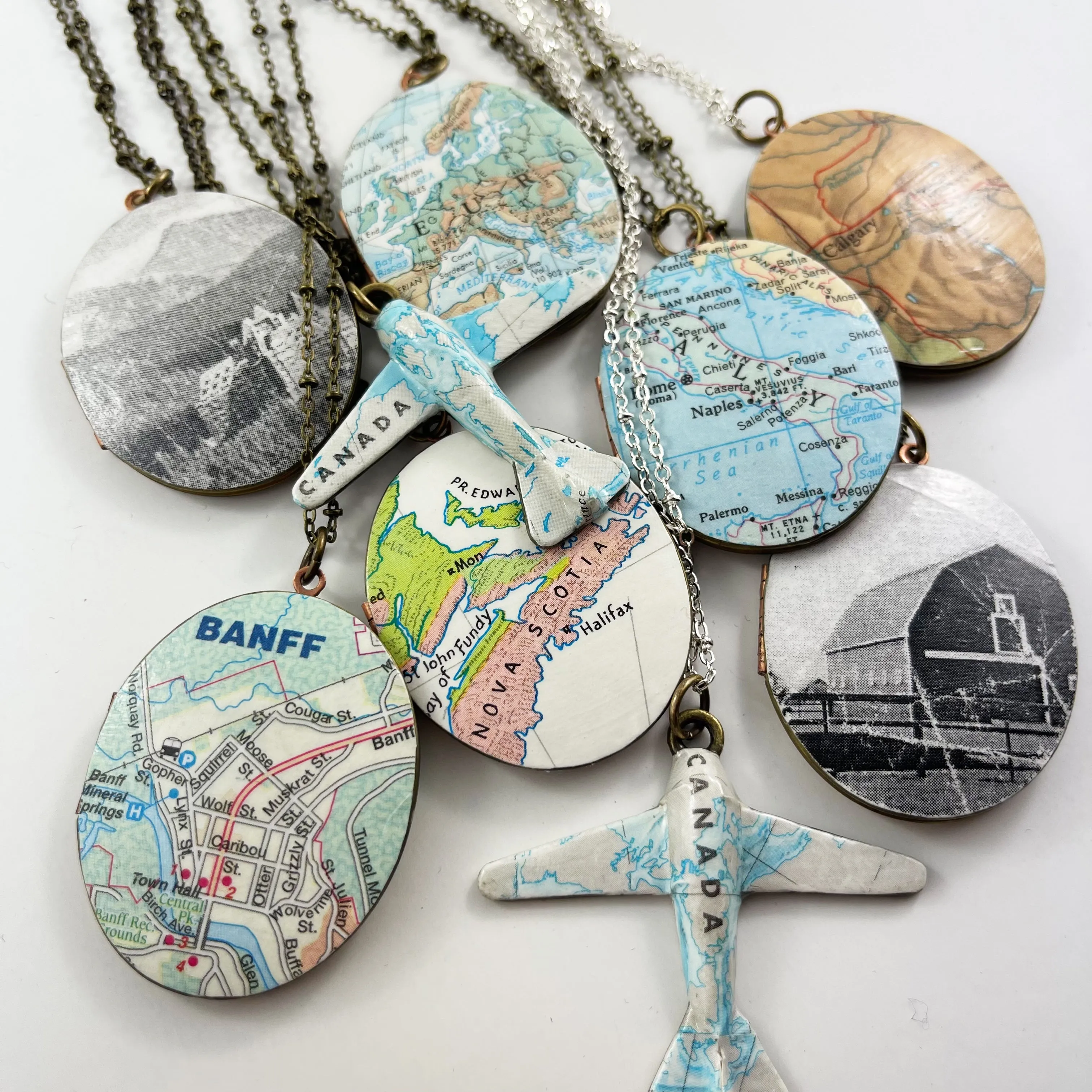 *Ready-Made* B/W Photo Locket Necklaces