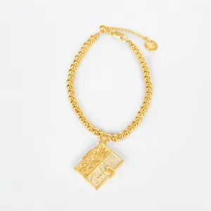 Secret Scriptures Bracelet: Seek - Gold