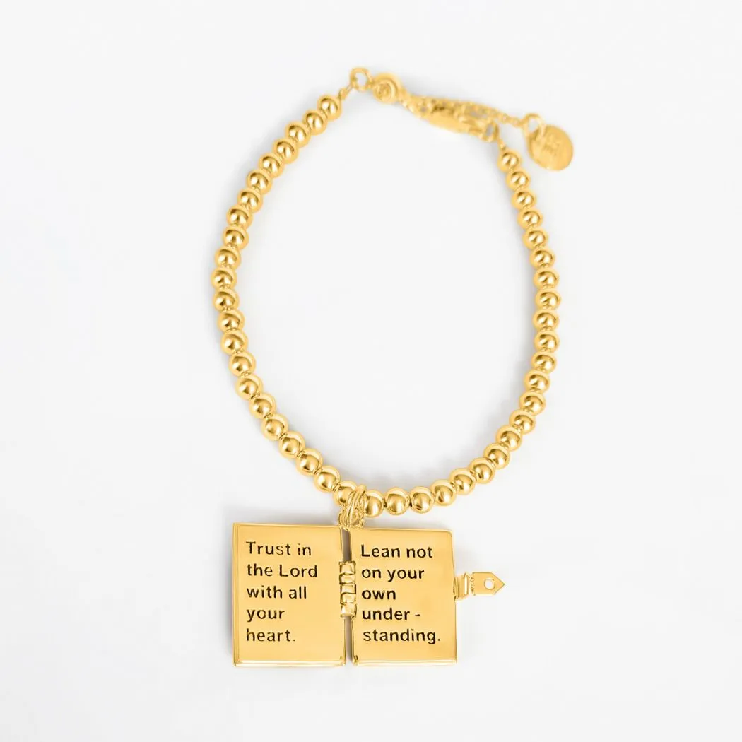 Secret Scriptures Bracelet: Trust - Gold