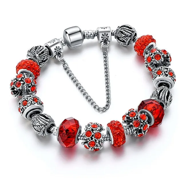 Silver Plated Handmade Charm Bracelets For Women Owl Star Charm Bracelets & Bangles Girl Pulseras SBR160084