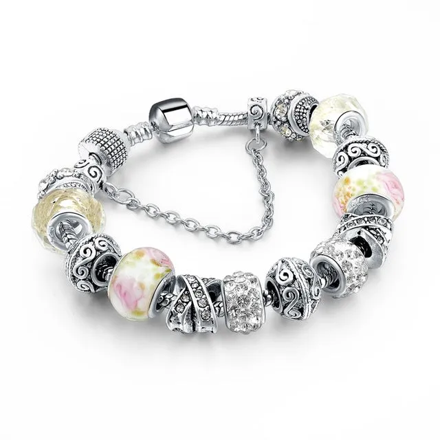 Silver Plated Handmade Charm Bracelets For Women Owl Star Charm Bracelets & Bangles Girl Pulseras SBR160084