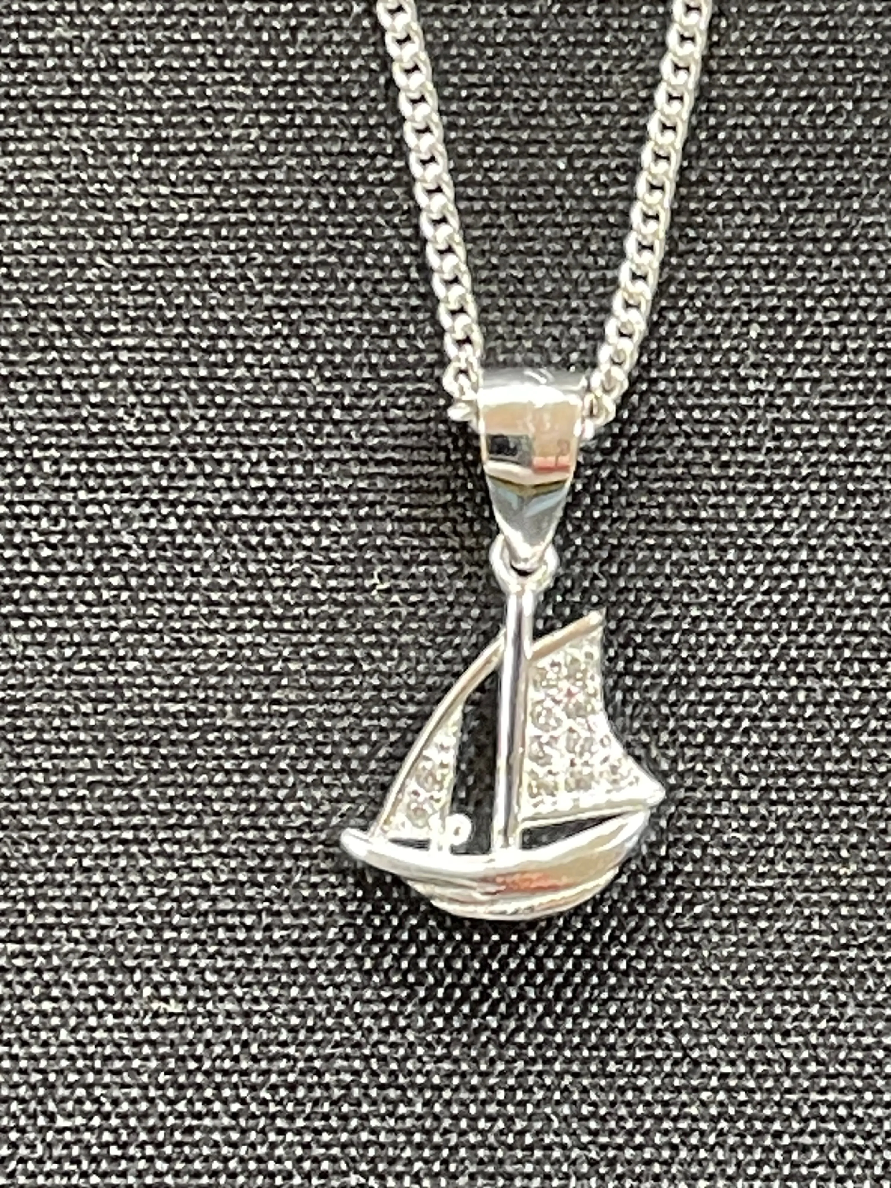 Sparkly Boat Pendant