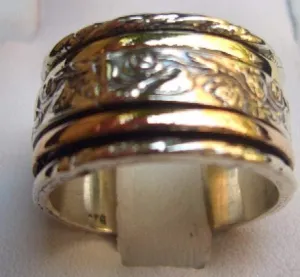 Spinner ring silver gold designer jewelry Israeli rings " Meditation rings"