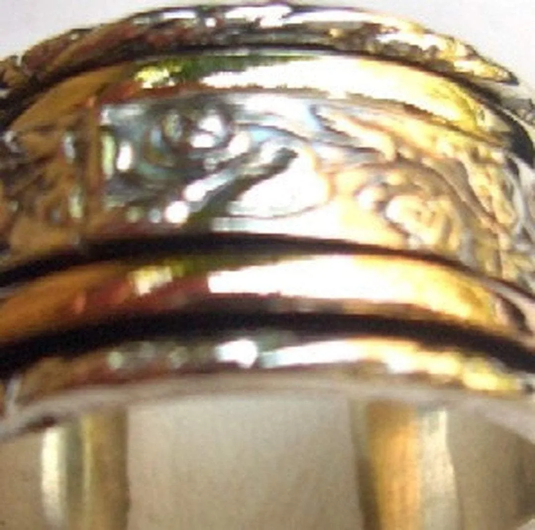 Spinner ring silver gold designer jewelry Israeli rings " Meditation rings"