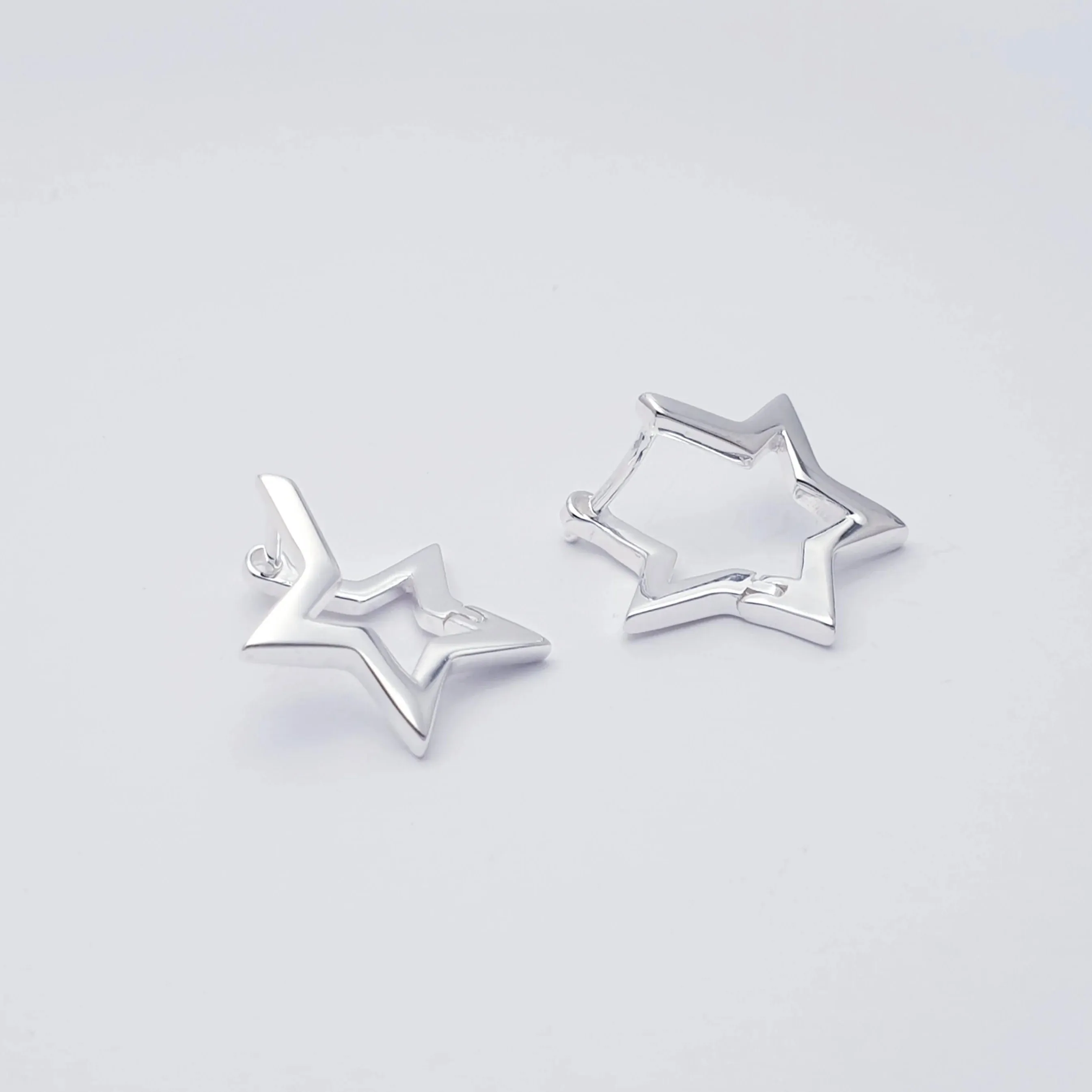 Star Huggies Silver Plated