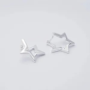 Star Huggies Silver Plated