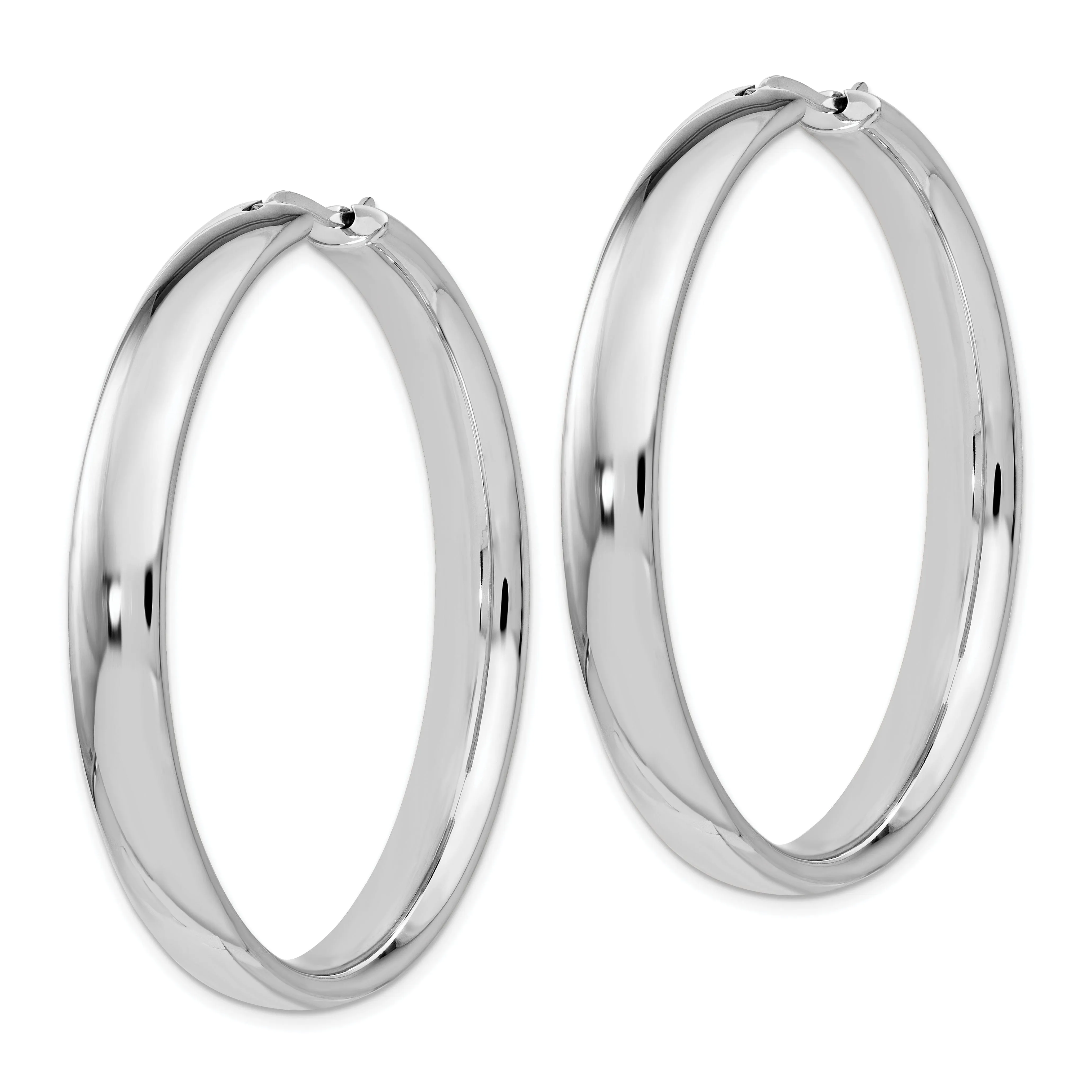 Sterling Silver 6MM Half Round Tube Earrings