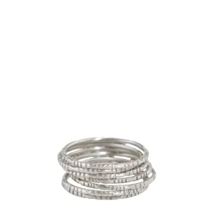 Sterling Silver Moroccan Rings (Set of Seven)