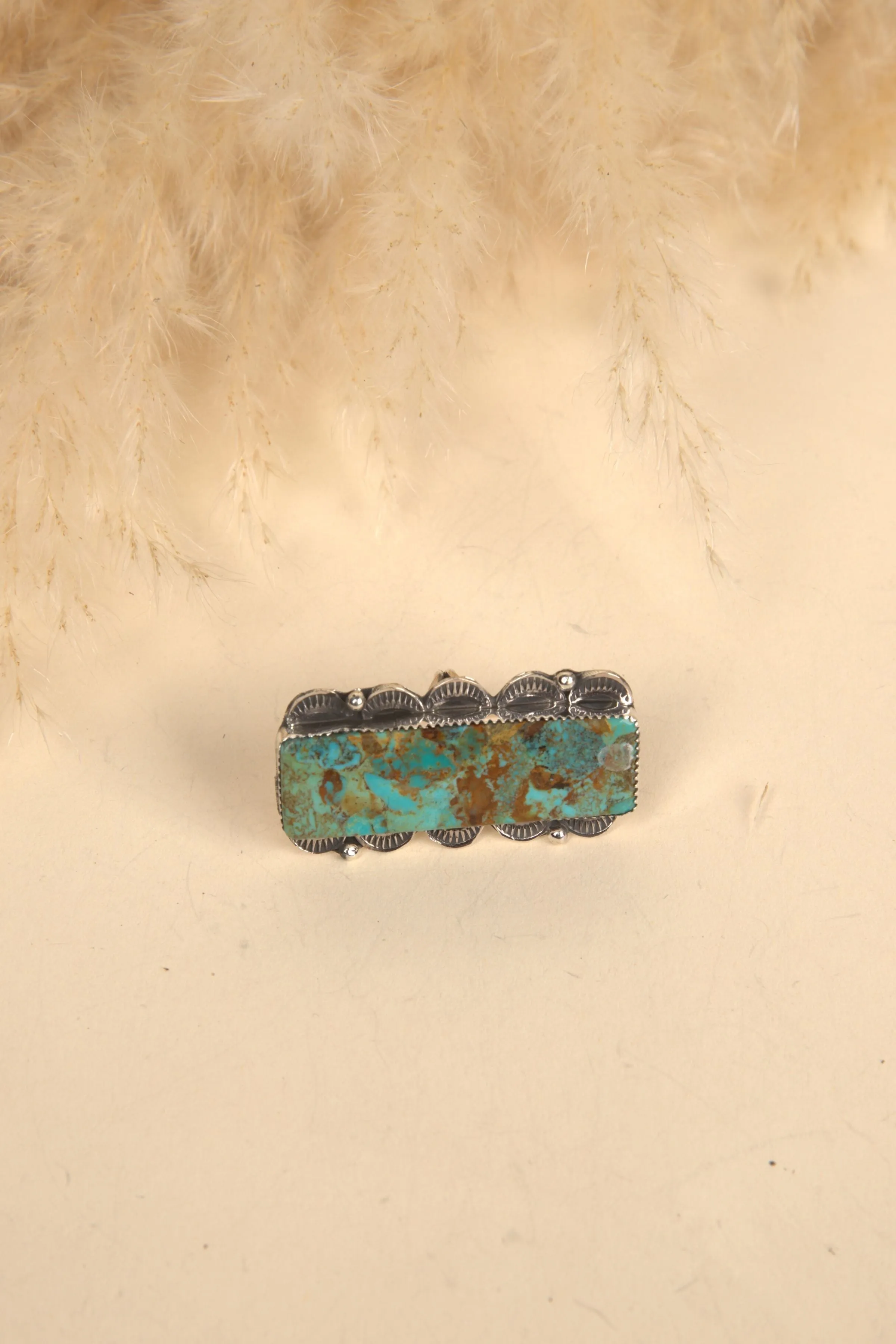 Sterling Silver Turquoise Bar Ring