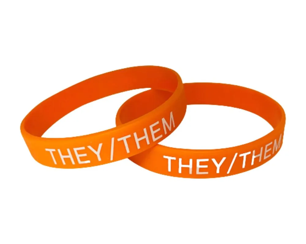 They Them Pronoun Silicone Bracelets