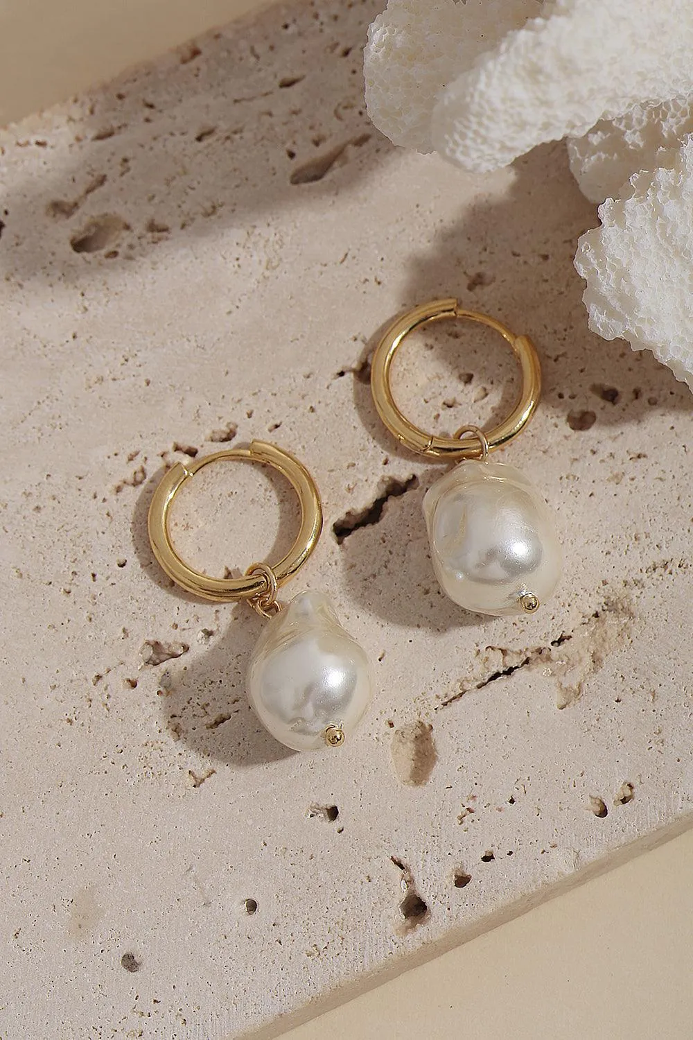 Timeless Pearl 14k Gold Drop Earrings