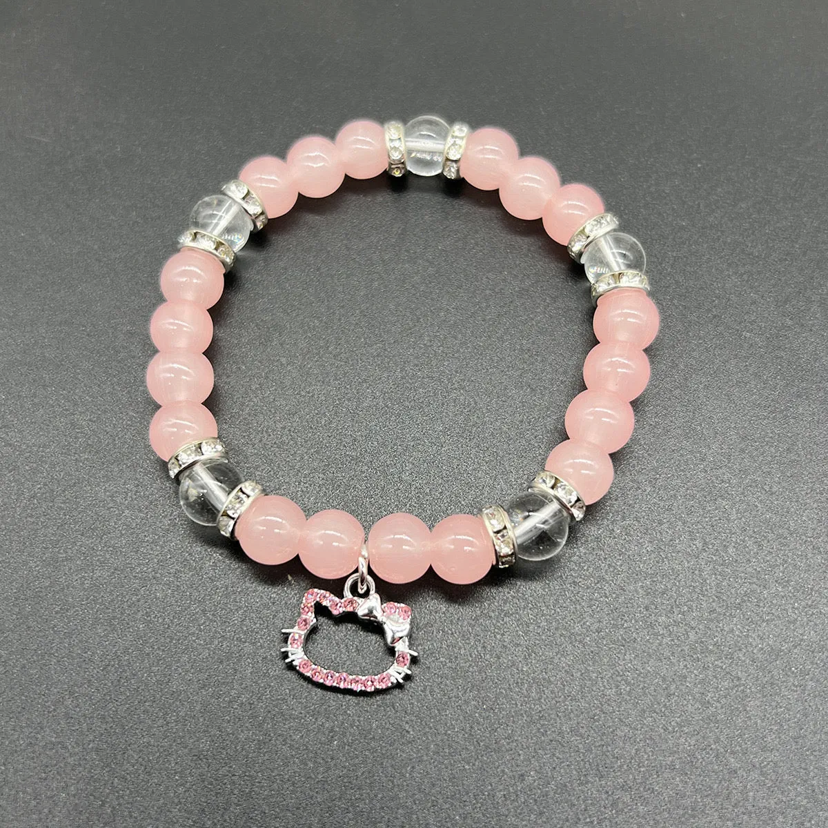 Toleet Hello Kitty Hollow Charm Beaded Bracelet