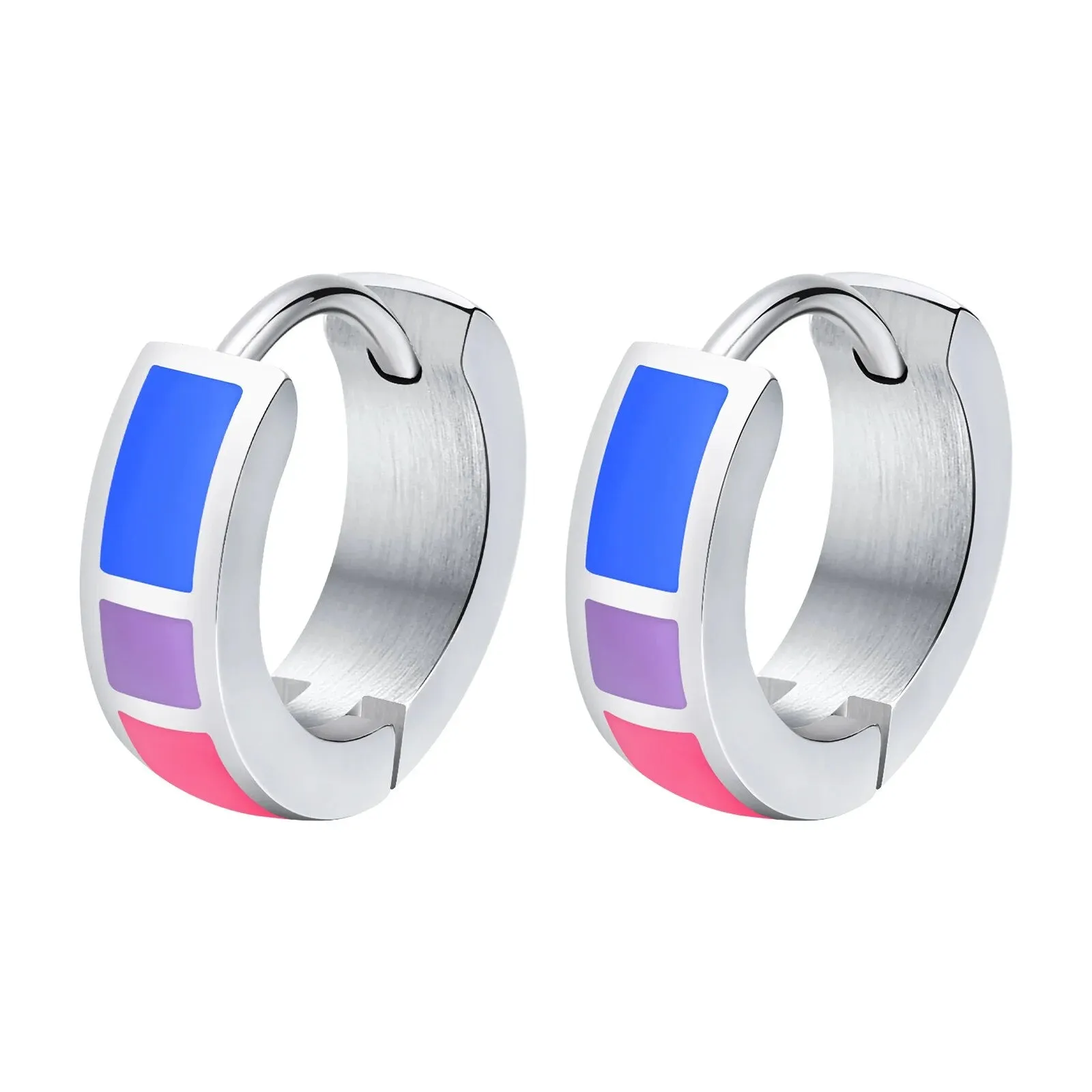 Women's Earrings Aretes para mujeres Small Hoop Earrings for Men Women, LGBTQ Rainbow Pride Huggies, Casual Hoops Jewelry